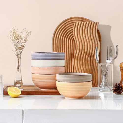 Ceramic Cereal Bowls Set of 6 (6 Count)