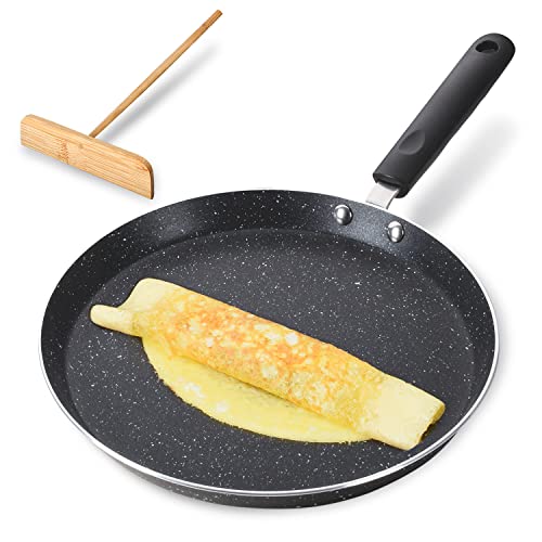 10.5 Inch Nonstick Crepe Pan with Spreader Induction Compatible