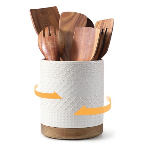 360° Rotating Extra Large Cooking Utensil Holder
