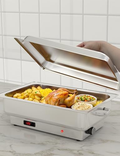 2 Pack Electric Chafing Dish Buffet Set 9 QT Buffet Food Servers