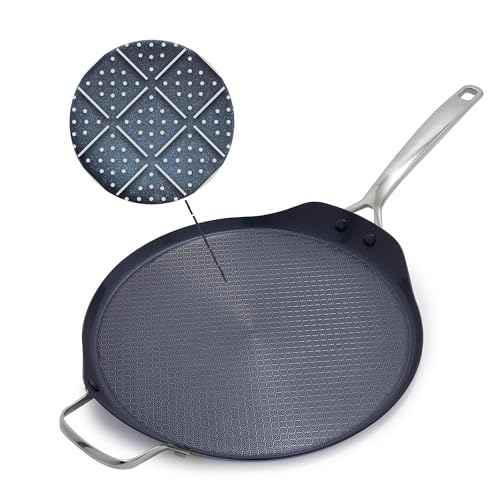 Hybrid 12" Stainless Steel Nonstick XL Griddle Pan