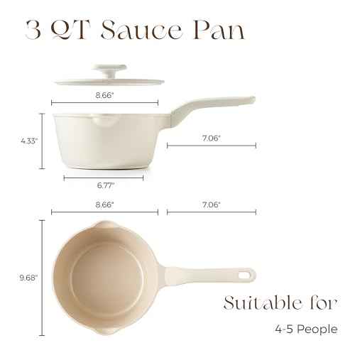 Ceramic Nonstick Saucepan with Lid