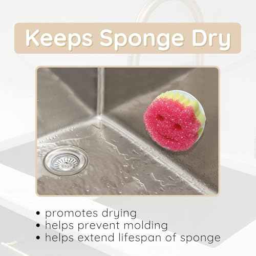 BeraTek Smiley Face Sponge Holder for Kitchen Sink