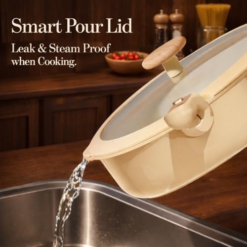 18 Pcs Ceramic Cookware Set Detachable Handle