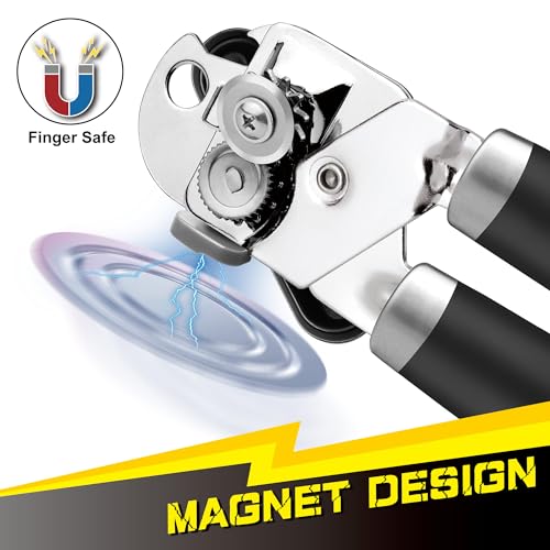 Smoother Cut] PrinChef Manual Can Opener with Magnet