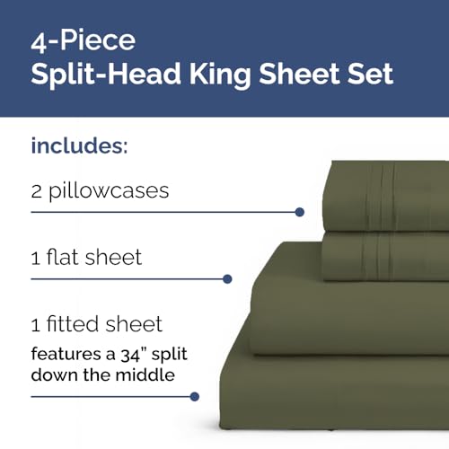 Flex Top Split Head King 4 Piece Sheet Set