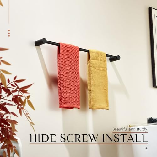 Towel Rack Black Bathroom Wall Mounted Towel Holder 20