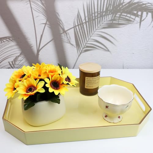Yellow Plastic Serving Tray for Ottoman