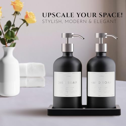 Glass Soap Dispenser Set of 2 (2 Count)
