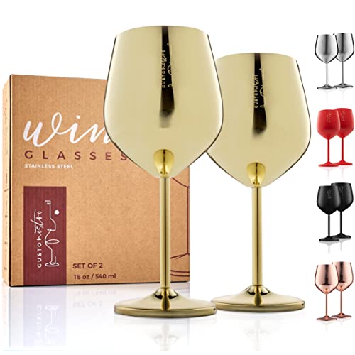 Stainless Steel Wine Glass (2 Count)