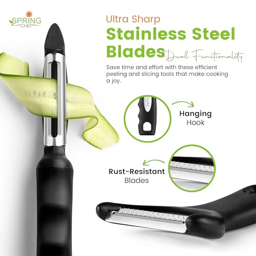 Swivel Potato Peeler & Julienne Vegetable Peeler w (2 Count)