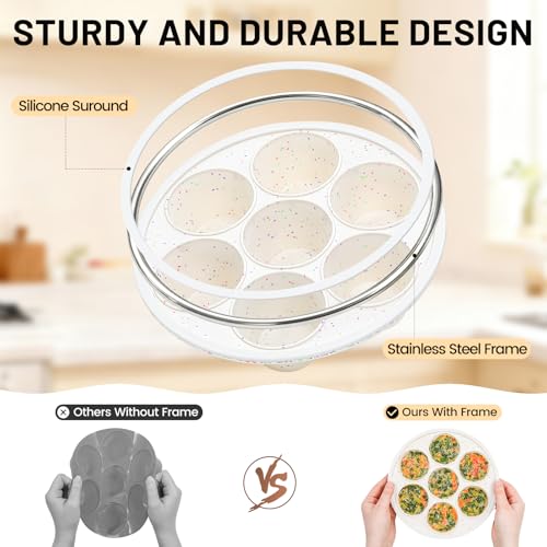 Silicone Air Fryer Muffin Pan with Reinforced Frame
