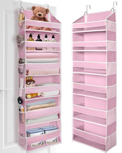 Over The Door Organizer with 6 Large Pockets 12 Side Pockets (6 Compartments)