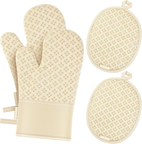 Oven Mitts and Pot Holders 4 Sets (4 Count)