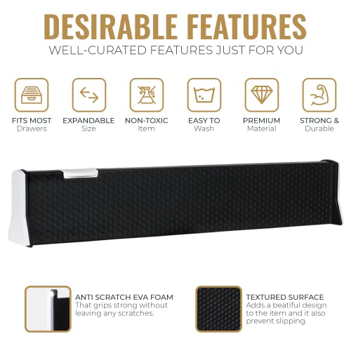 Adjustable Drawer Dividers 8 Pack (8 Count)