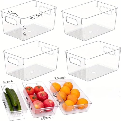 7 Pack Refrigerator Organizer Bins