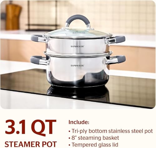 3 Quart Stainless Steel Steamer Pot
