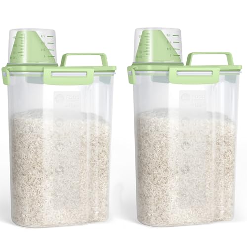 Rice Container Cereal Storage Container 2 Pack 5 Lbs (2 Count)
