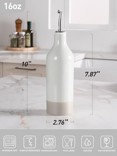16oz Ceramic Oil Dispenser Bottle