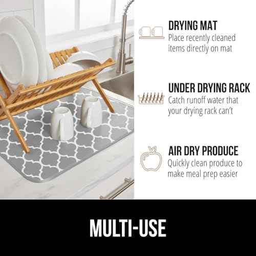 Ultra Absorbent Microfiber Dish Drying Mat