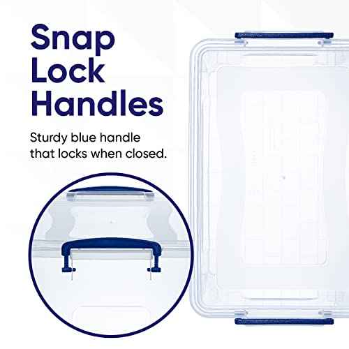 14.7 Quart Clear Plastic Storage Boxes with Lids (10 Count)