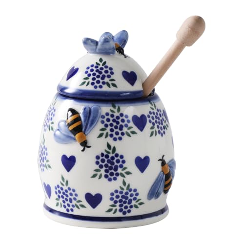 10oz Deep Love Handpainted Ceramic Honey Pot (10 Fl Oz)
