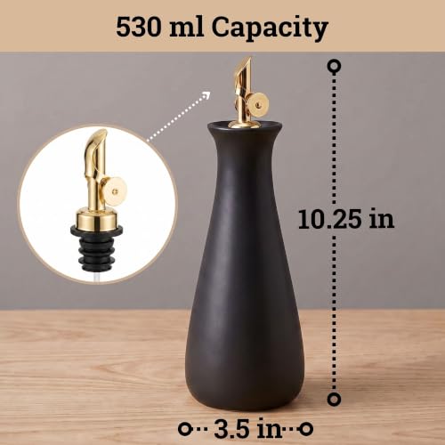 Ceramic Olive Oil Dispenser with Self