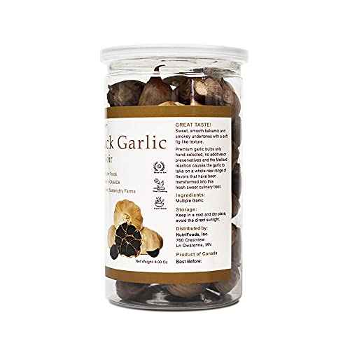 Canada Black Garlic Fermented for 90 Days 100% Natural Multi Clove Garlic Hand Selected in CANADA (8 Ounce)