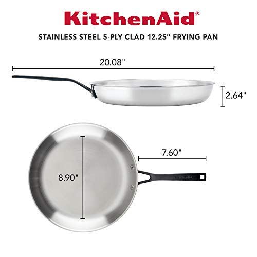 5 Ply Clad Polished Stainless Steel Fry Pan