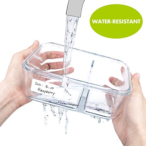 500 Blank Removable Freezer Labels Water Oil Resistant with Perforation Line for Food Containers Jars Pantry Organization (500 Count)
