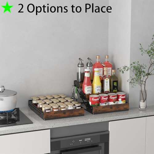 3 Tier Foldable Spice Rack Organizer for Countertop (2 Count)