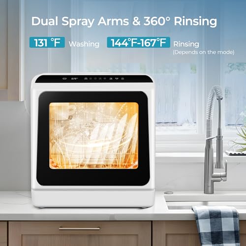 6 Programs Countertop Dishwasher Portable