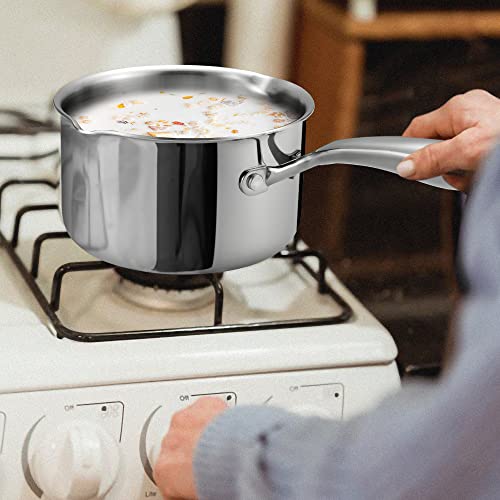 Stainless Steel Saucepan with Tempered Glass Lid