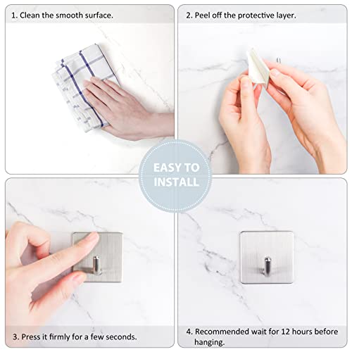 Adhesive Hooks for Shower Wall (4 Count)