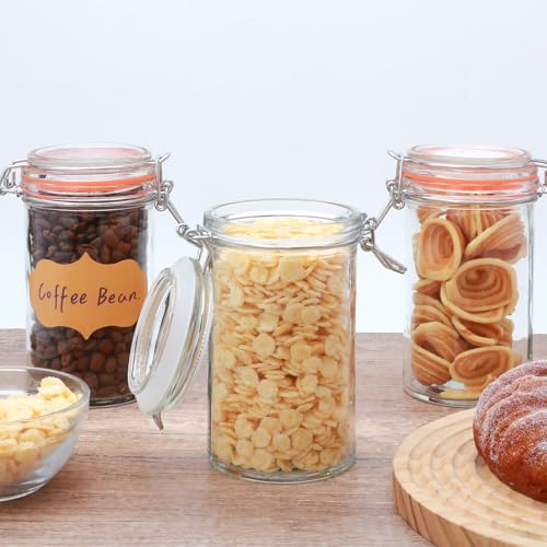 16 oz Glass Jars with Airtight Lid (16 Ounce)