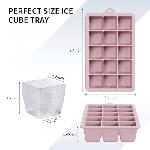Silicone Ice Cube Tray 3 Pack (3 Count)