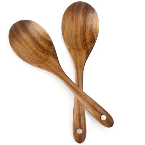 13 Inch Teak Wood Salad Serving Spoon Pack of 2 (2 Count)