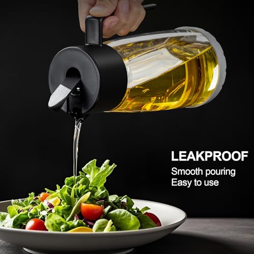 Olive Oil Dispenser Bottle for Kitchen with Leakproof and Dust Cover