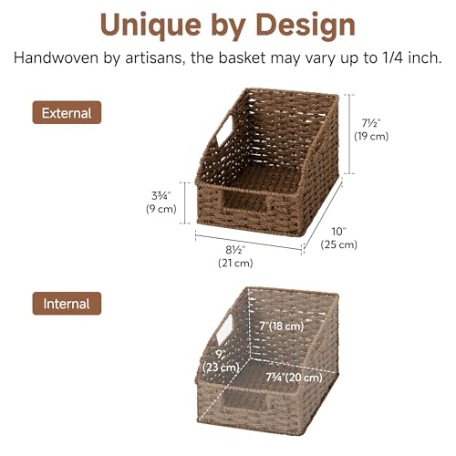 Wicker Baskets for Organizing (2 Count)