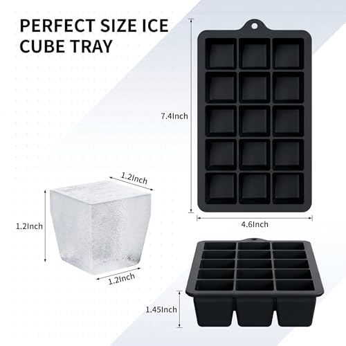 Silicone Ice Cube Tray 2 Pack (2 Count)