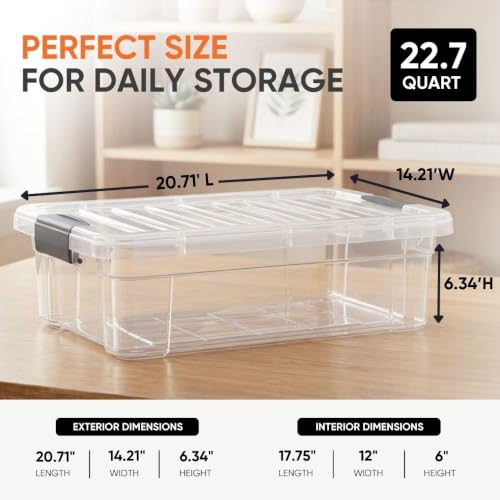 Storage Bins with Lids (5 Count)