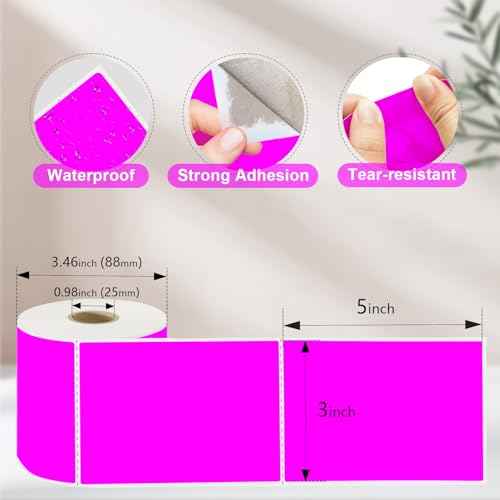3 X 5 Inch Printable Waterproof Rectangle Color Coding Labels