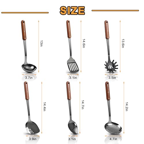 Stainless Steel Mirror Polished Kitchen Utensils Set (6 Count)