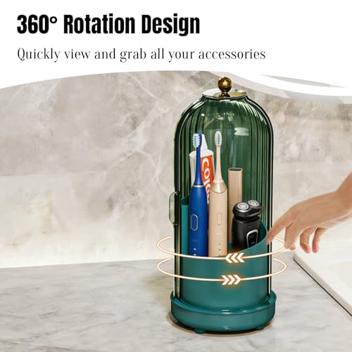 Dustproof Toothbrush Holder Organizer with Drainage