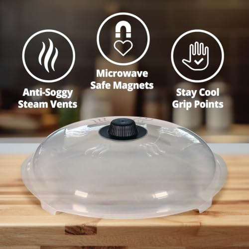 Tall Magnetic Microwave Splatter Cover for Food