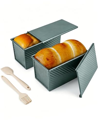 2 Pack 1 LB Pullman Loaf Pan with Lid (2 Count)