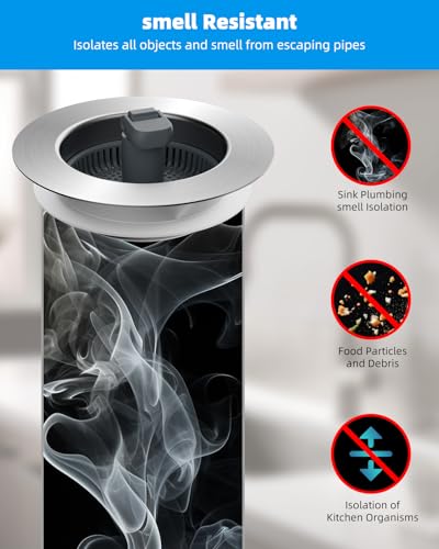 Upgraded 3 in 1 Kitchen Sink Drain Strainer and Stopper Combo
