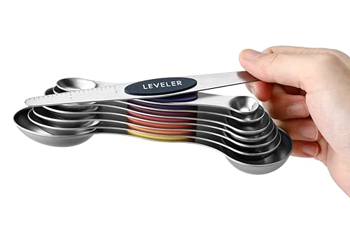 Stainless Steel 8 Magnetic Measuring Spoons