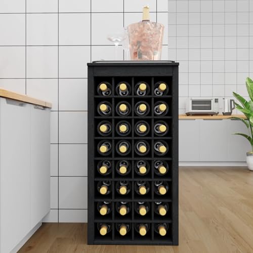 8 Tier Freestanding Wine Rack Wood