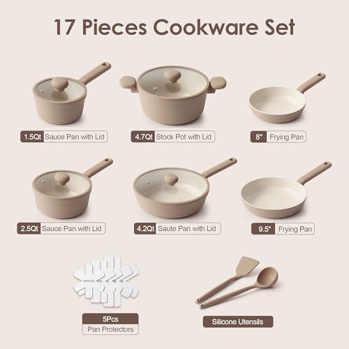 Ceramic Nonstick Pots and Pans Set